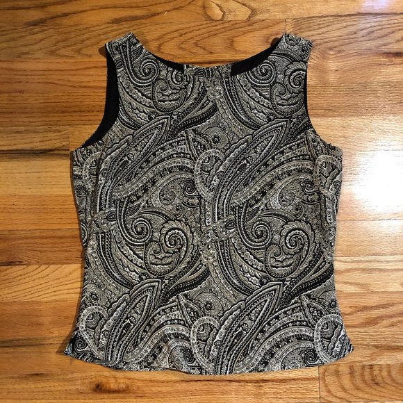 CHARTER CLUB PAISLEY SLEEVELESS TOP BLOUSE 6P - Picture 1 of 7